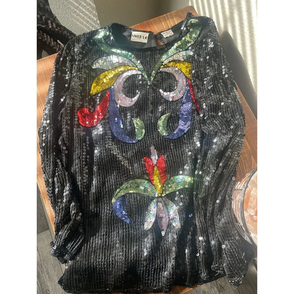 Swee Lo Vintage 80's Silk Blouse. Size Medium. - Picture 4 of 5